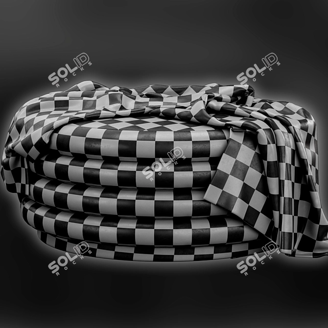 Round Large Pouf by Ferm Living 3D model image 7