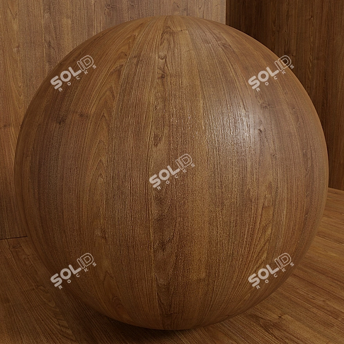 Seamless Acacia Wood Set 116 3D model image 2