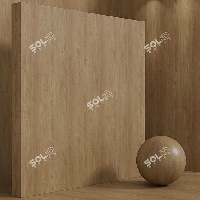 Seamless Acacia Wood Set 116 3D model image 4