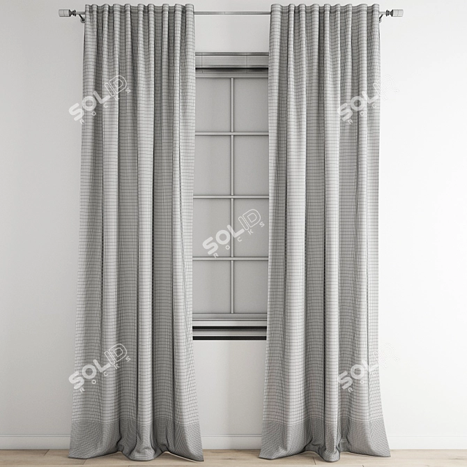 Playful H&M Kids Curtain 3D model image 5