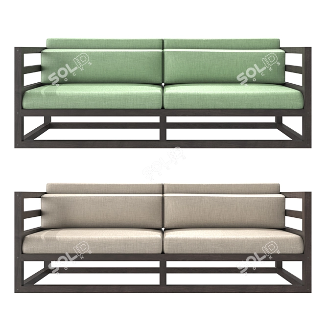 Modern Minimalist Magnus Sofa 3D model image 5