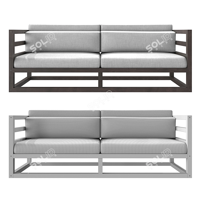 Modern Minimalist Magnus Sofa 3D model image 6