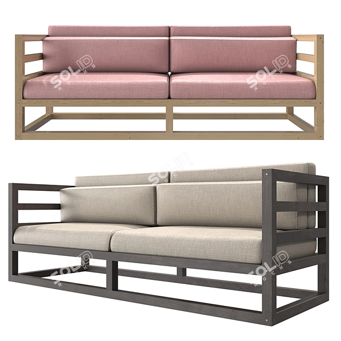 Modern Minimalist Magnus Sofa 3D model image 7