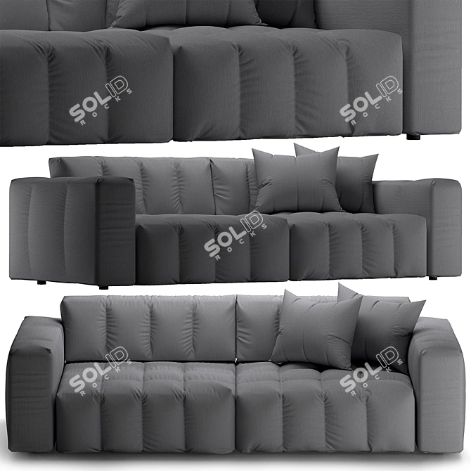 Cinno Cillini Loft Sofa: Modern Elegance for Your Space 3D model image 6