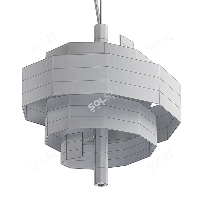 Elegant Piola LED Pendant 3D model image 2
