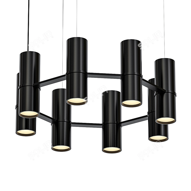 Cellight Octa: Stylish Hanging Lamp 3D model image 1