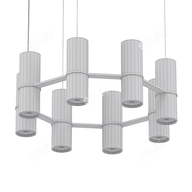 Cellight Octa: Stylish Hanging Lamp 3D model image 2