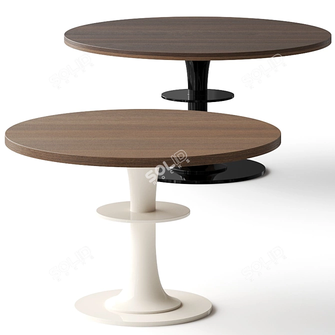 Elegant Circule Dining Tables 3D model image 1