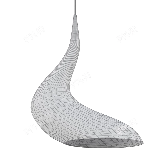 Sleek Minimalist Dollop Lamp 3D model image 2