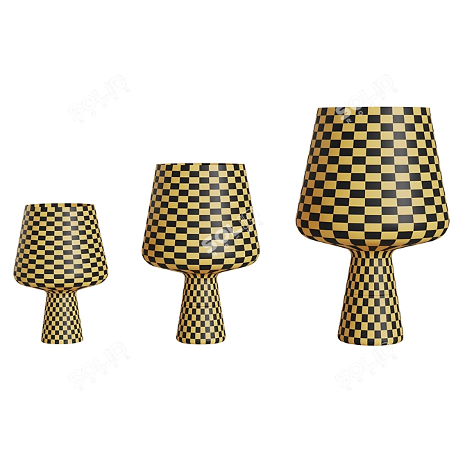 Nordic Glass Cement Table Lamp Set 3D model image 4