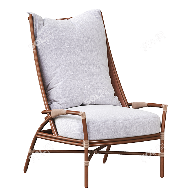 Modern PETAL Armchair by Mcguirefurniture 3D model image 1