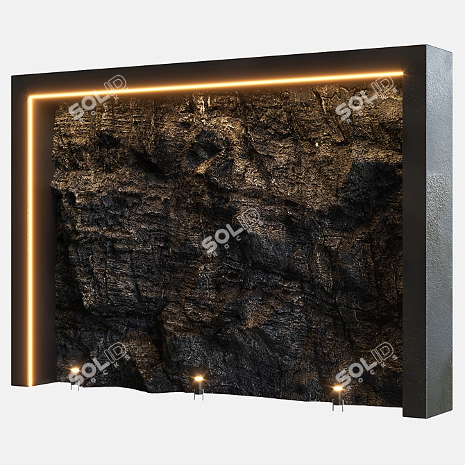 2015 Stone Wall Sculpture 3D model image 1
