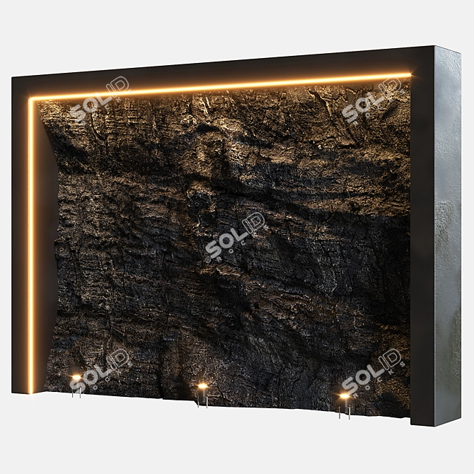 2015 Stone Wall Sculpture 3D model image 3