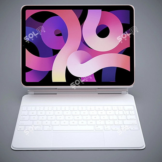 iPad Air 2020 All Colors with Magic Keyboard 3D model image 2