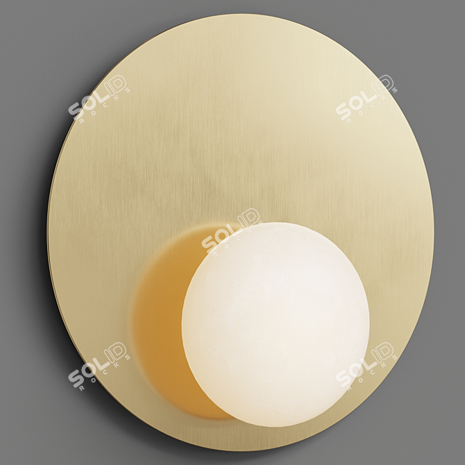 Marble Glow Wall Lamp 3D model image 1