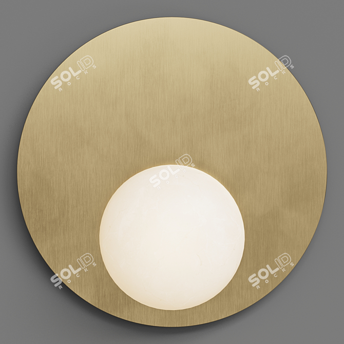 Marble Glow Wall Lamp 3D model image 2
