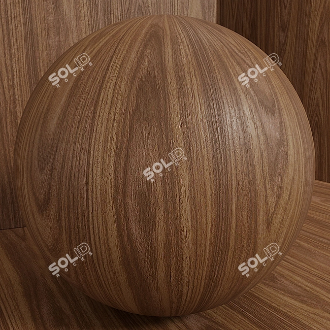 Seamless Rosewood Wood Set 3D model image 2