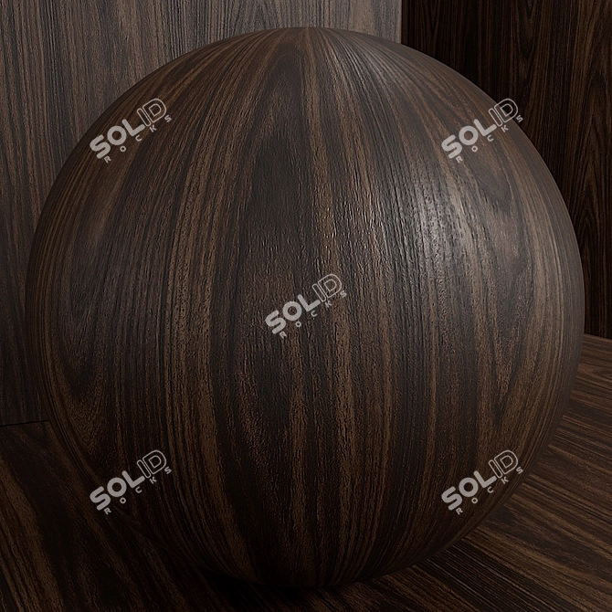 Seamless Rosewood Wood Set 3D model image 3