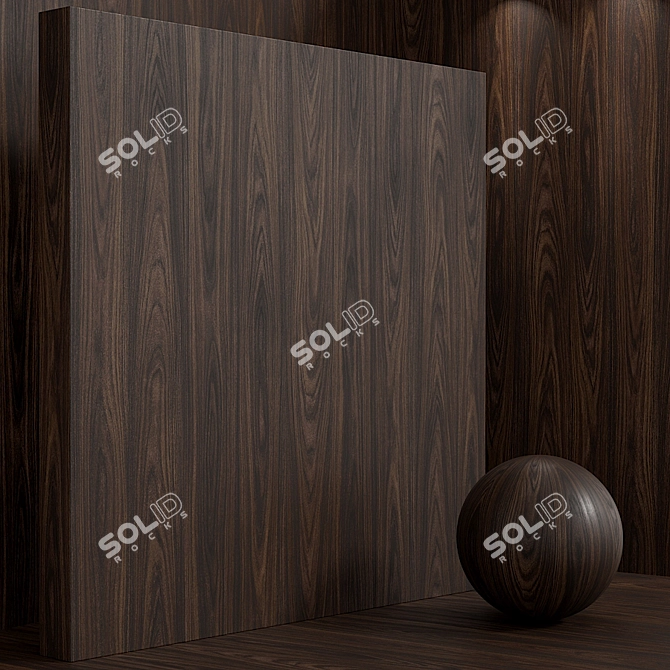 Seamless Rosewood Wood Set 3D model image 6