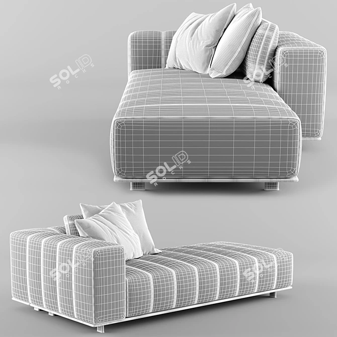 Luxurious Minotti FREEMAN Chaise Longue 3D model image 6