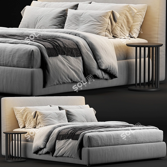 Modern Flou MyPlace Bed 3D model image 1