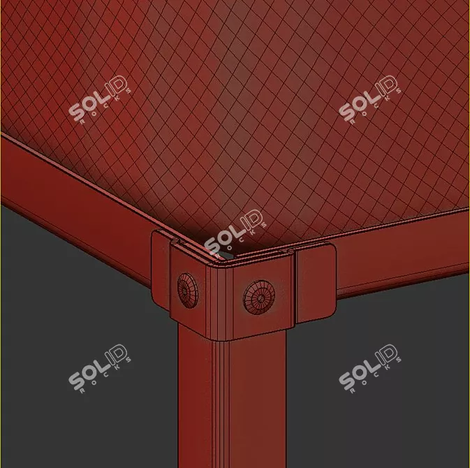 GRIMSBU Queen Bed - Gray/Green - Stylish and Versatile 3D model image 6