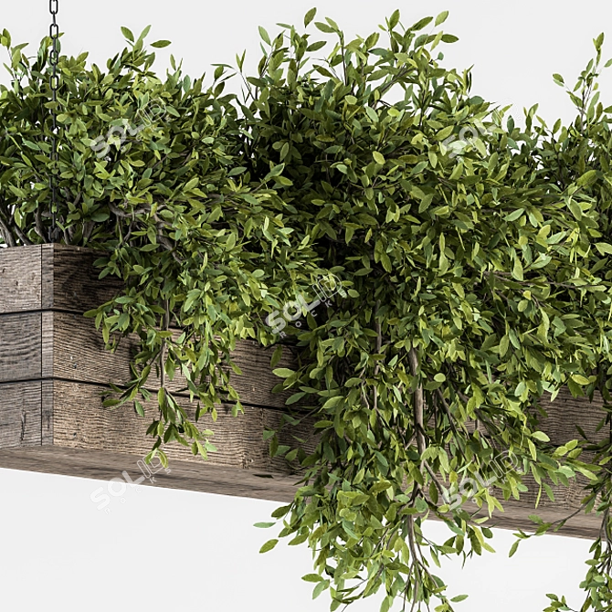 Green Oasis: 228 Hanging Plants Kit 3D model image 3