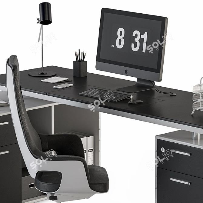 Executive Office Furniture Set 3D model image 3