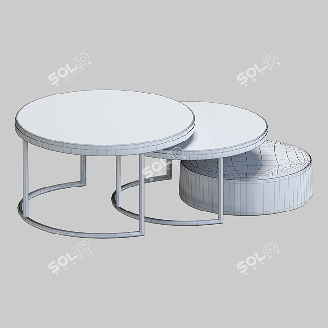 Modern Round Coffee Table - Multiple Sizes 3D model image 2