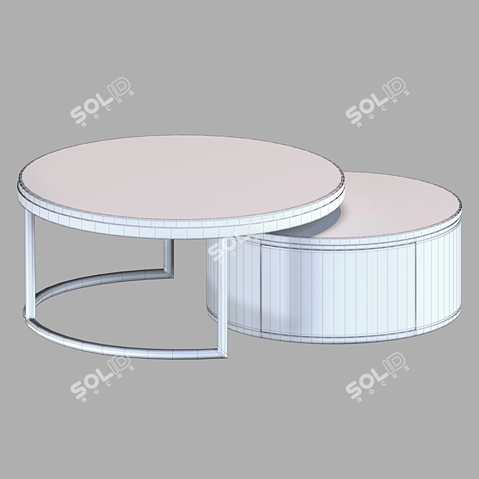 Modern Round Coffee Table - Multiple Sizes 3D model image 4