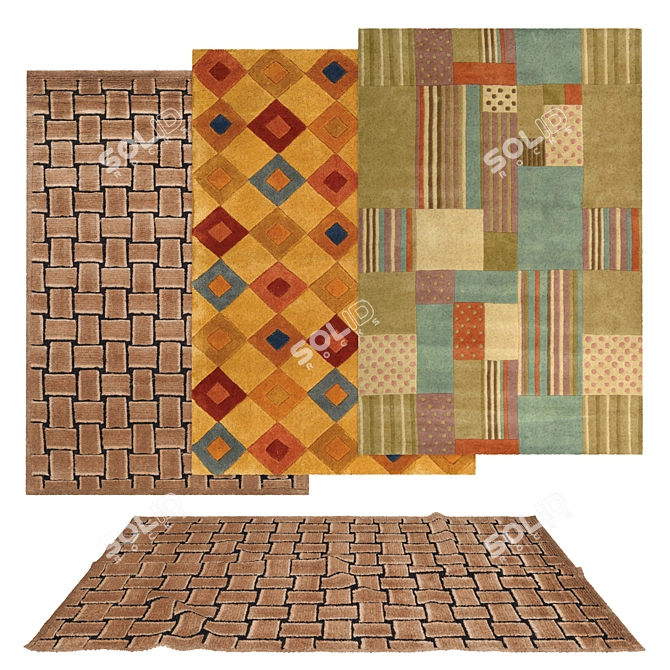 Variety Rugs Set: V-Ray & Corona 3D model image 1