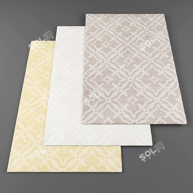 High-Resolution Rugs Set (5pcs) 3D model image 1