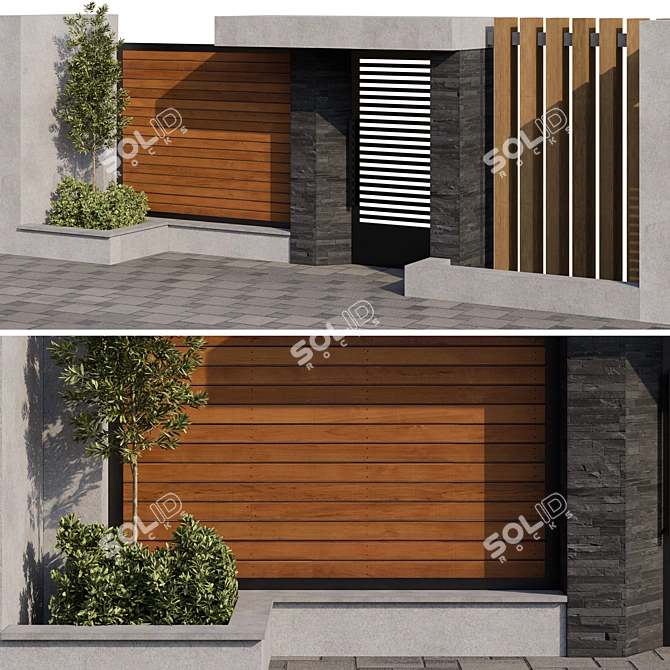 Realistic Gate Model for 3D Rendering 3D model image 2