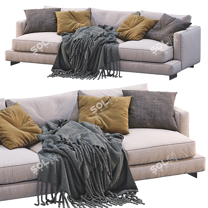 Flexform Long Island Sofa 3D model image 7