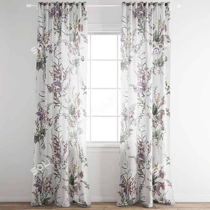 Versatile H&M Curtains for Any Space 3D model image 1