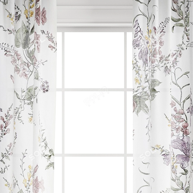 Versatile H&M Curtains for Any Space 3D model image 4