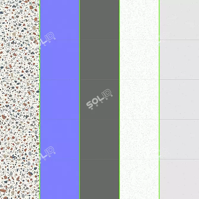 Terrazzo Stone Tile Collection 3D model image 4