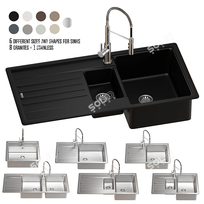 BLANCO LEGRA Sink Set: Stylish, Versatile, High-Quality 3D model image 1