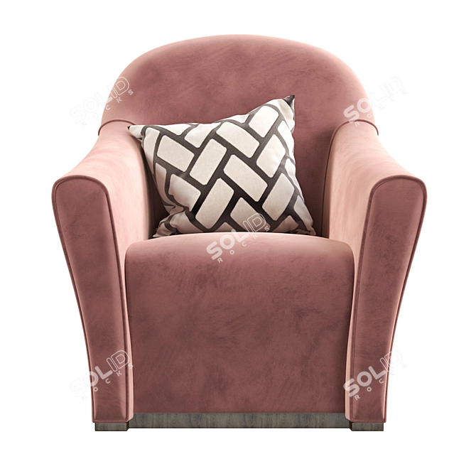 Stylish NINA Armchair: Timeless Elegance. 3D model image 2