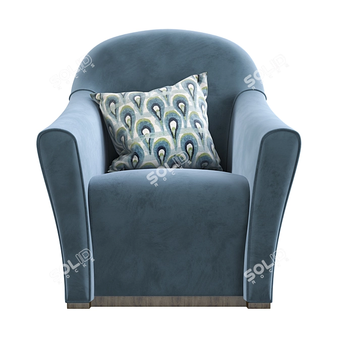 Stylish NINA Armchair: Timeless Elegance. 3D model image 6