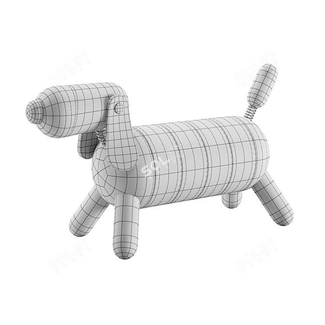 Janod Shapes and Colors Dog Toy 3D model image 2