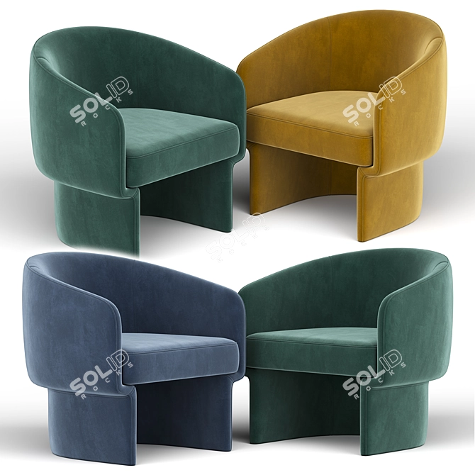 Elegant Franco Chair: Modern Design 3D model image 2