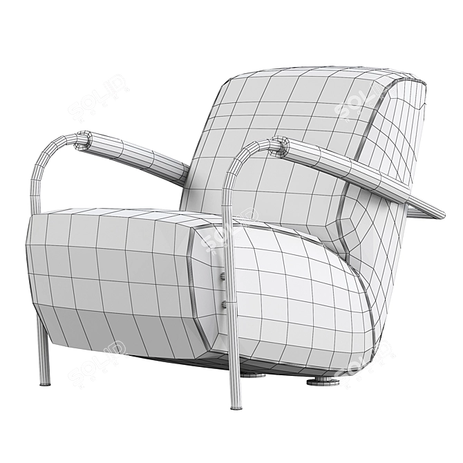 Modern LX965 Armchair: Comfort and Style 3D model image 6