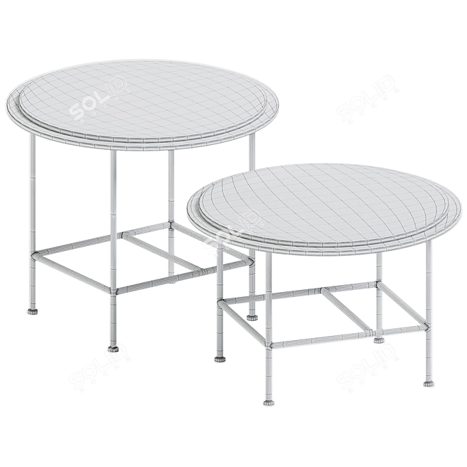 Stylish Orbit Side Table 3D model image 2