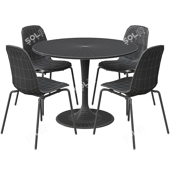 Docksta & Leifarne: Stylish Dining Set 3D model image 3