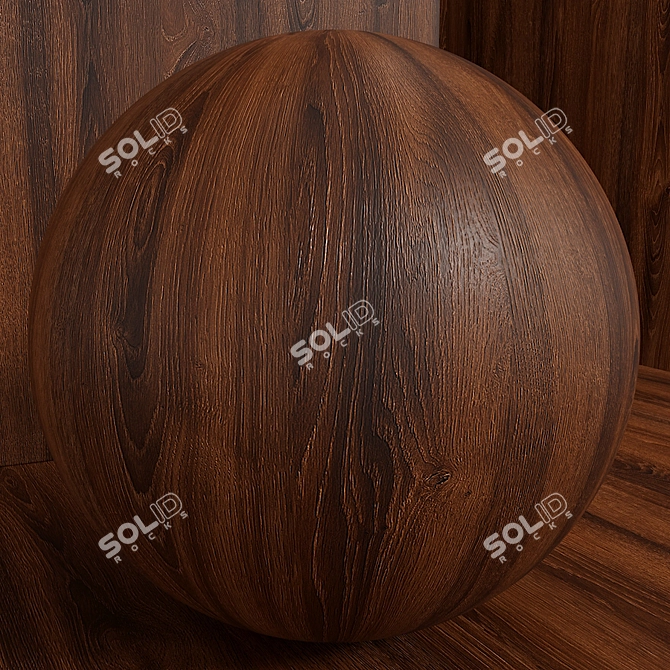 Title: Seamless Oak Wood Set for Box Scene 3D model image 3