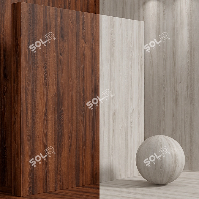 Title: Seamless Oak Wood Set for Box Scene 3D model image 7