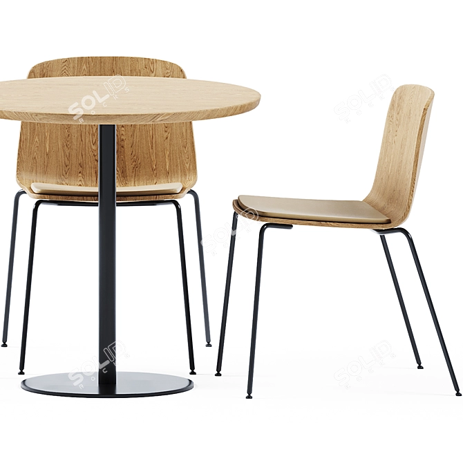 Elegant Sarek Table & Rama Chair 3D model image 4