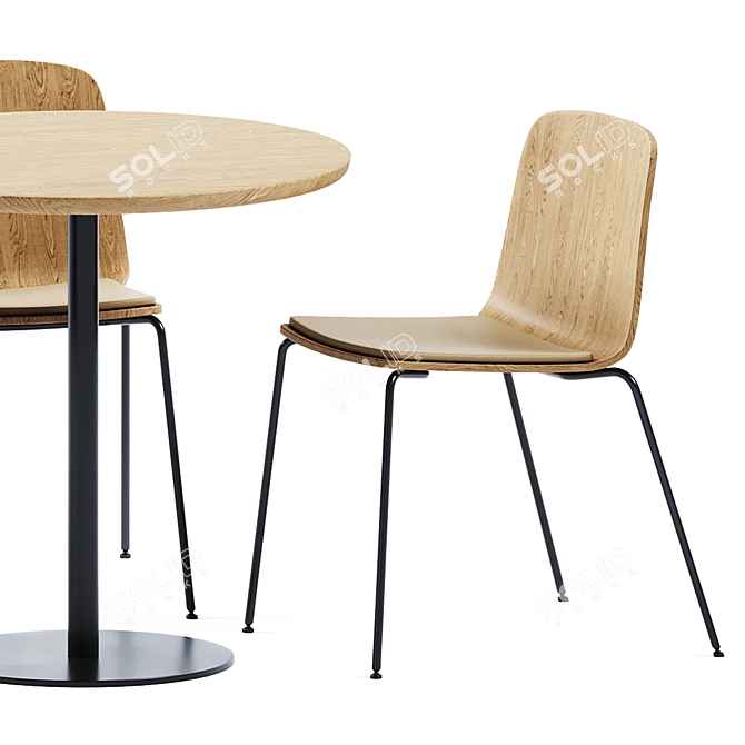 Elegant Sarek Table & Rama Chair 3D model image 5