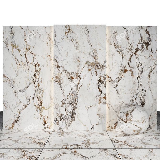 Tortona White Marble: Versatile High-Quality Tiles 3D model image 1